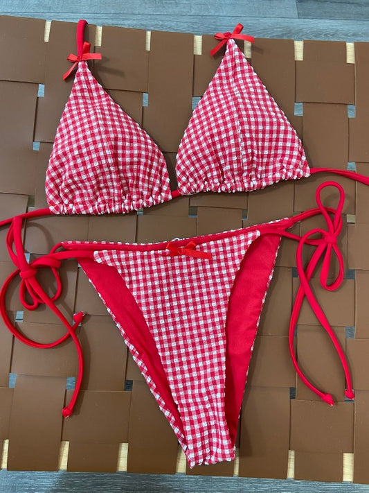 Bow Lover Swimsuit Red