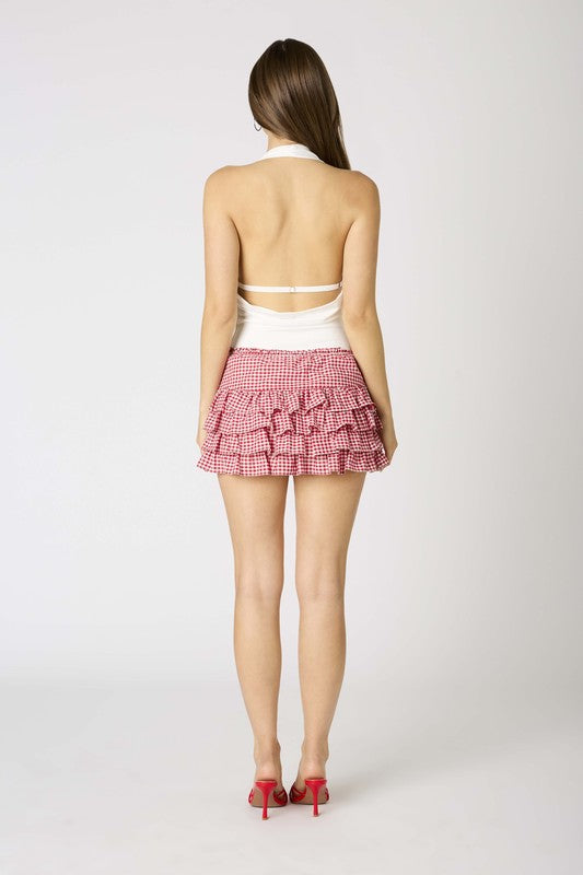 Red Gingham Skirt