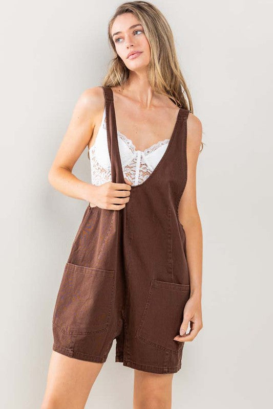 Brown Oversized Romper