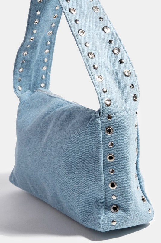 Boxy Grommet Hand Bag