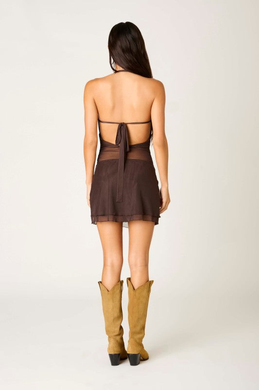 Mesh Espresso Mini Dress
