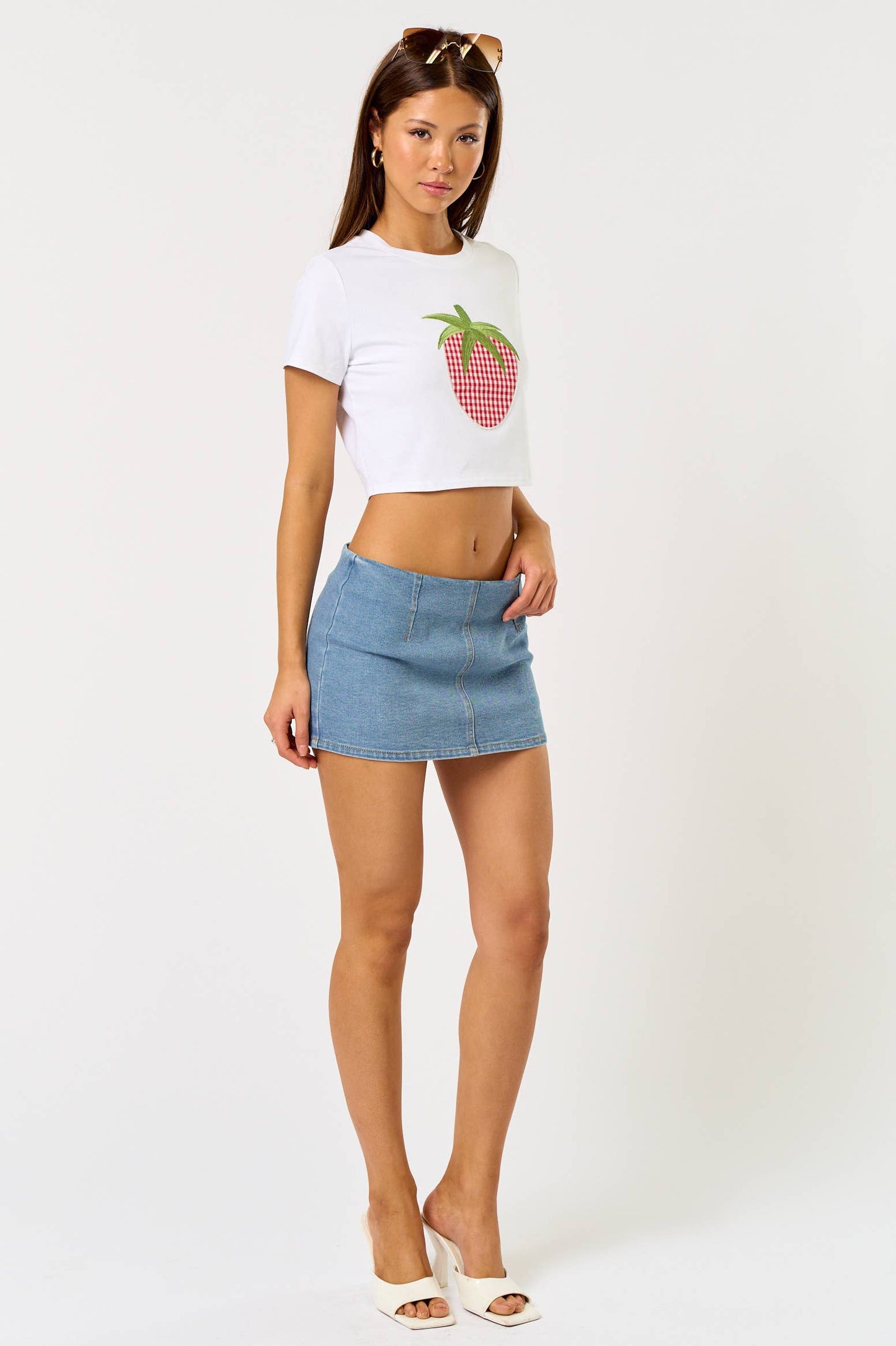 Strawberry Patchwork Relax Fit Tee
