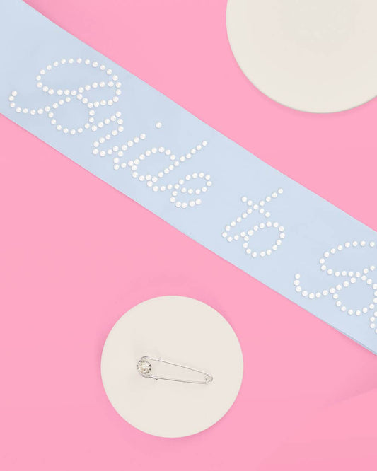 Bride To Be- Pearl/Blue Sash