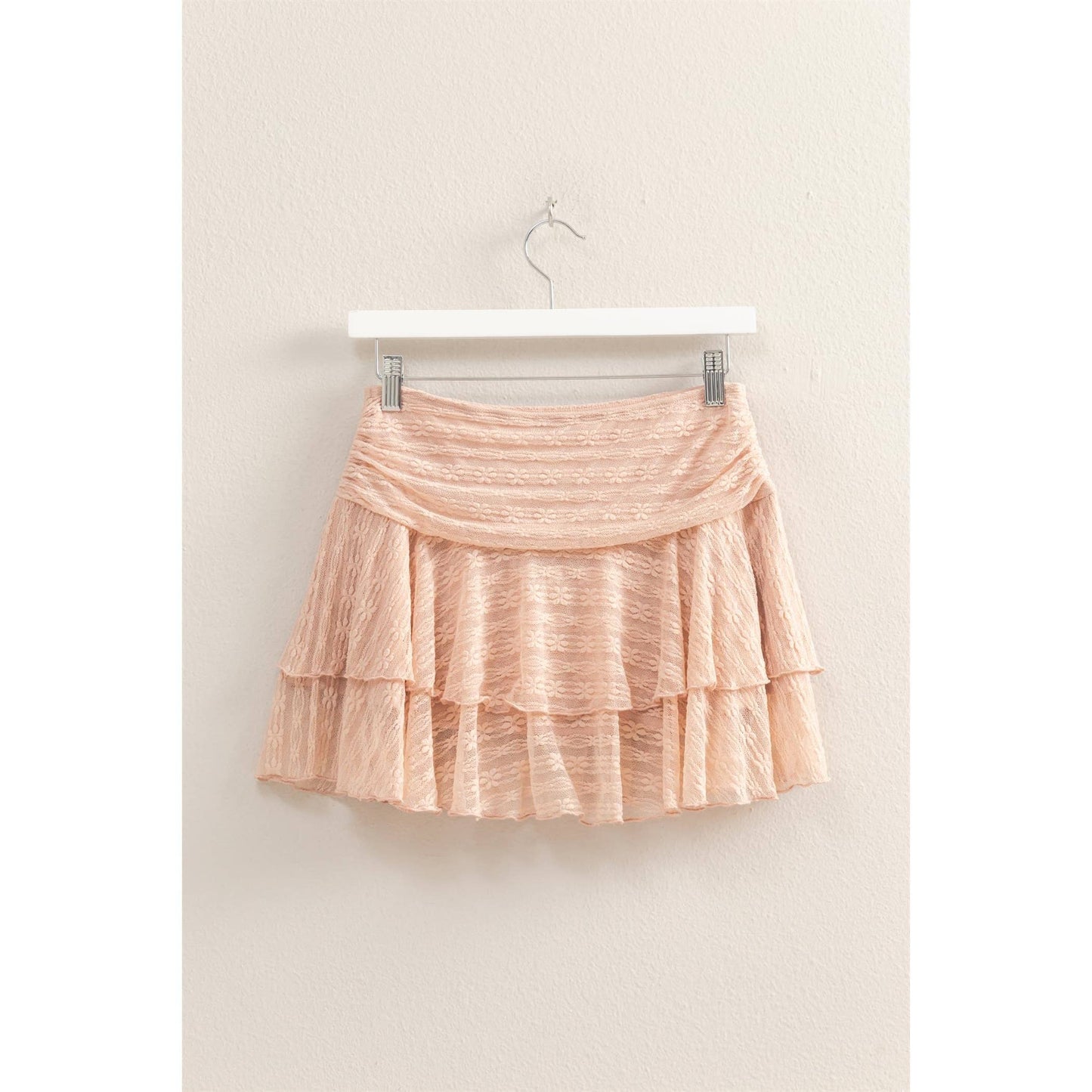 Tiered Lace Mini Skirt