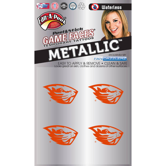 Oregon State Game Faces® Temporary Tattoos