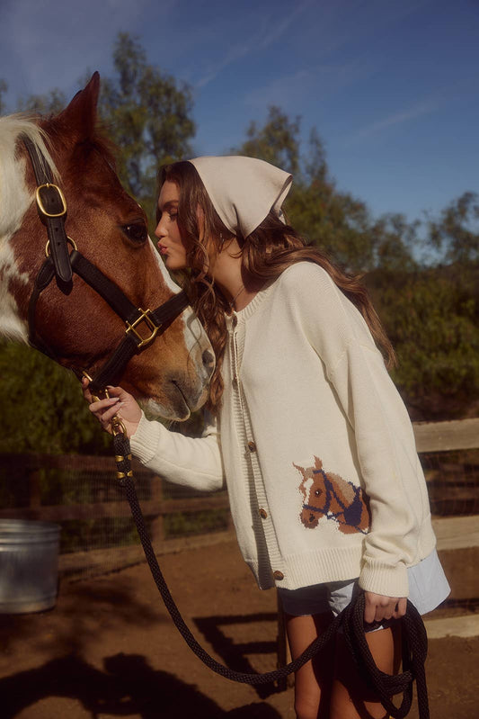 Horse Graphic Long Sleeve Cardigan