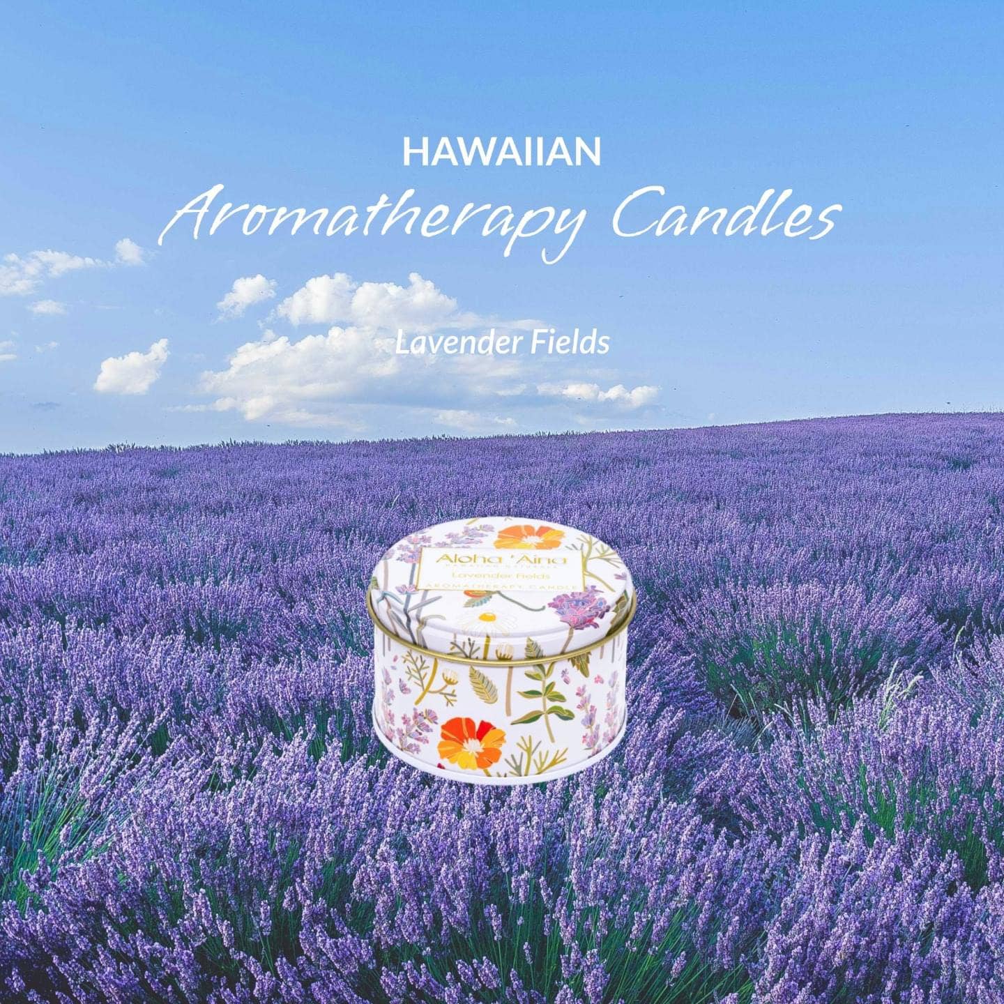Aloha 'Aina - Lavender Fields Gold Tin Candle