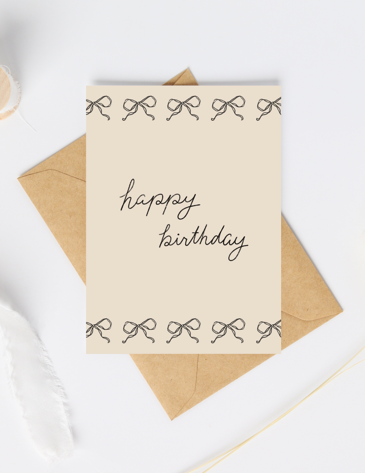 Happy Birthday Bow Greeting Card