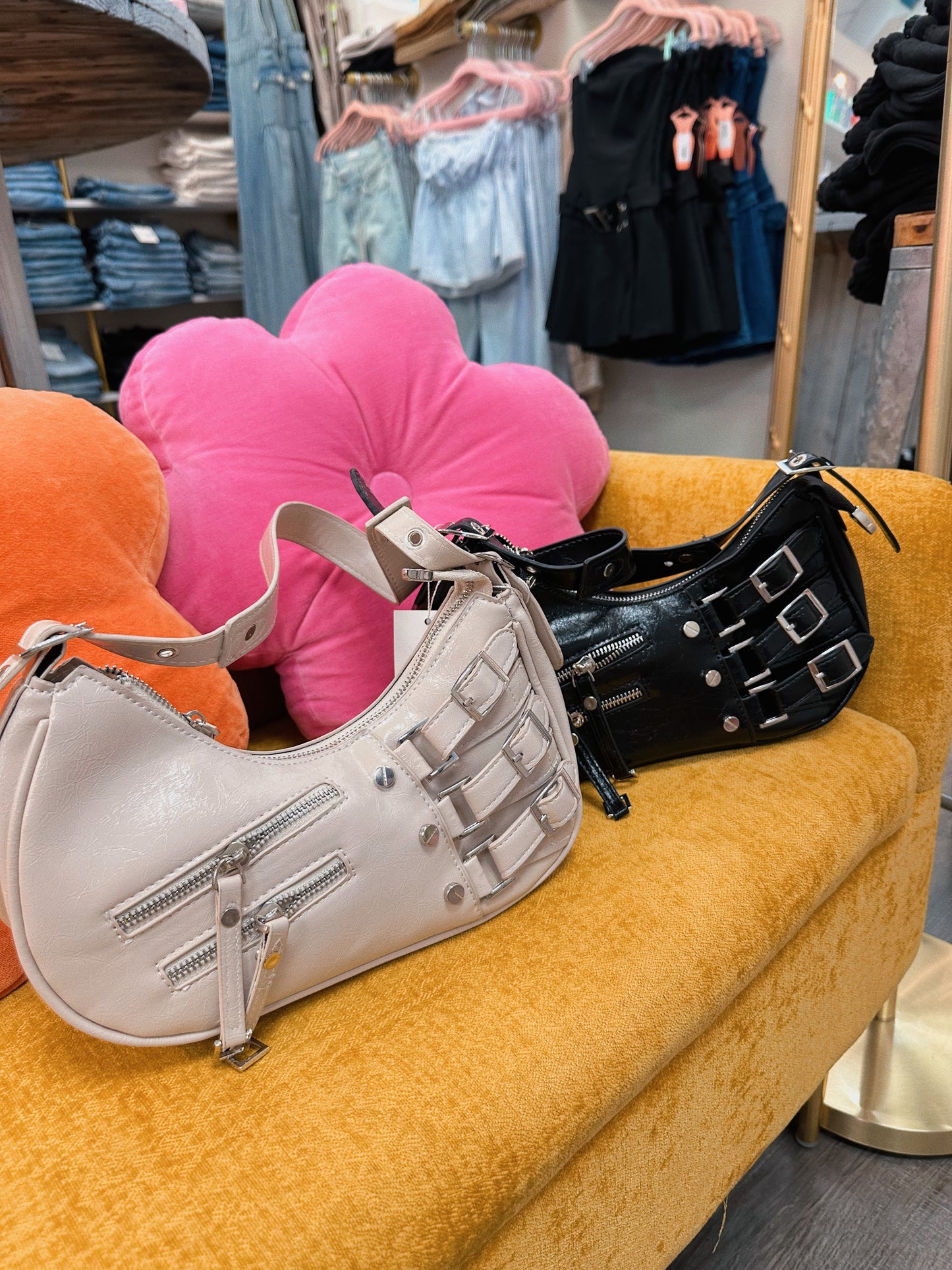 Triple Buckle Purse