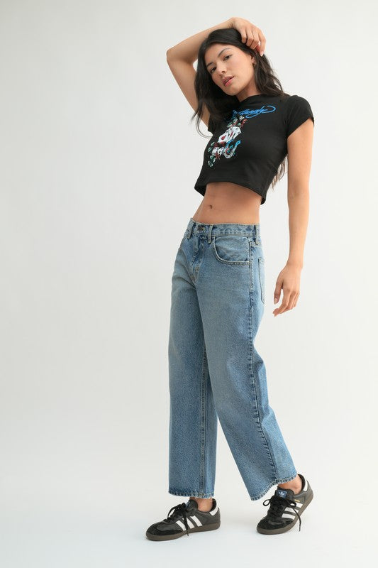 Barrel Jeans-Medium Wash