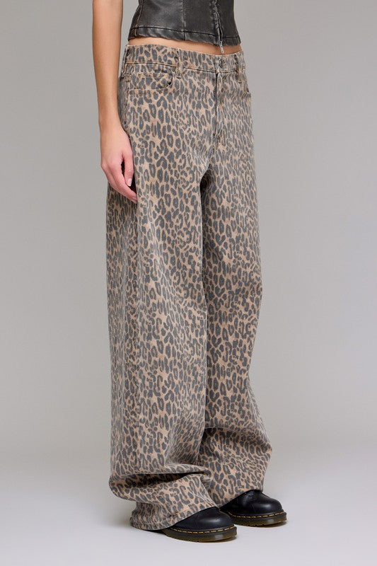 Cheetah Denim Jeans