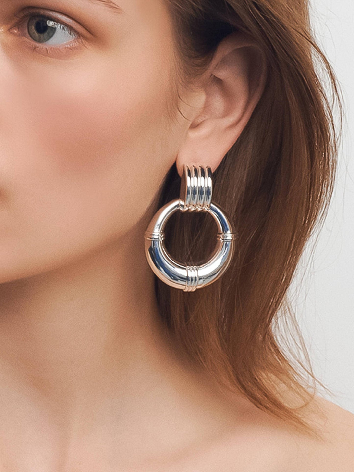 Siya 18K Gold Non-Tarnish Statement Hoop Earring