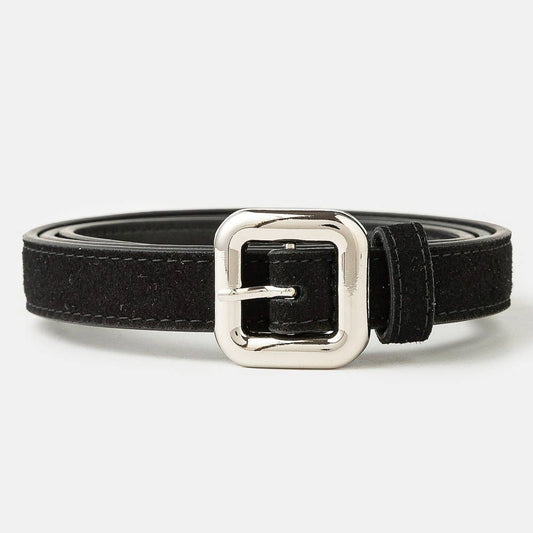 Square Buckle Leather Belt