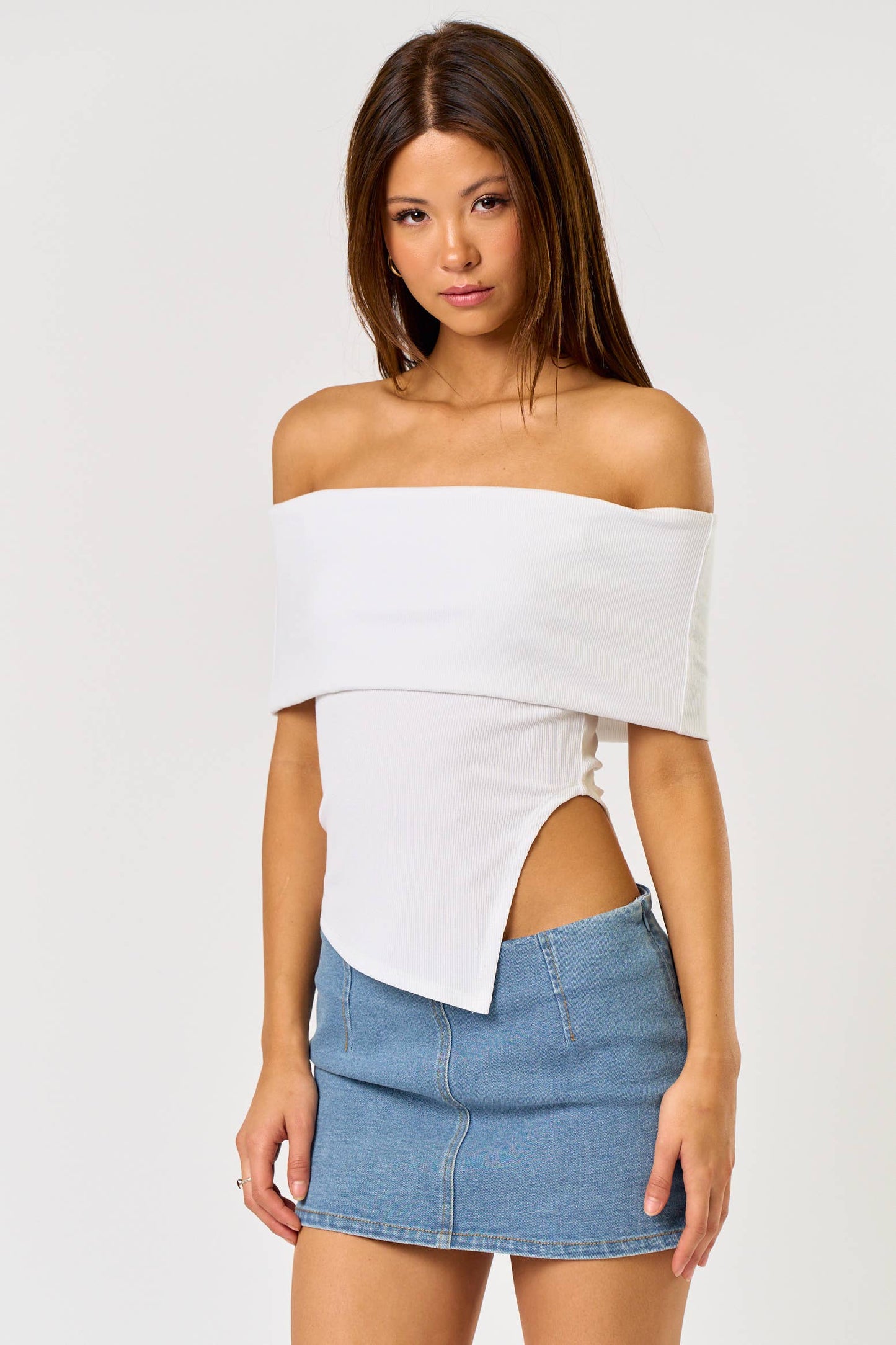 Aly Asymmetrical Off Shoulder Top
