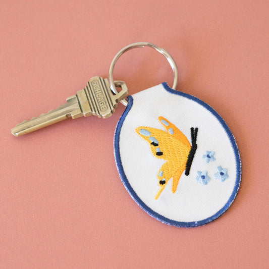 Butterfly Embroidered Keychain | car keys accessory