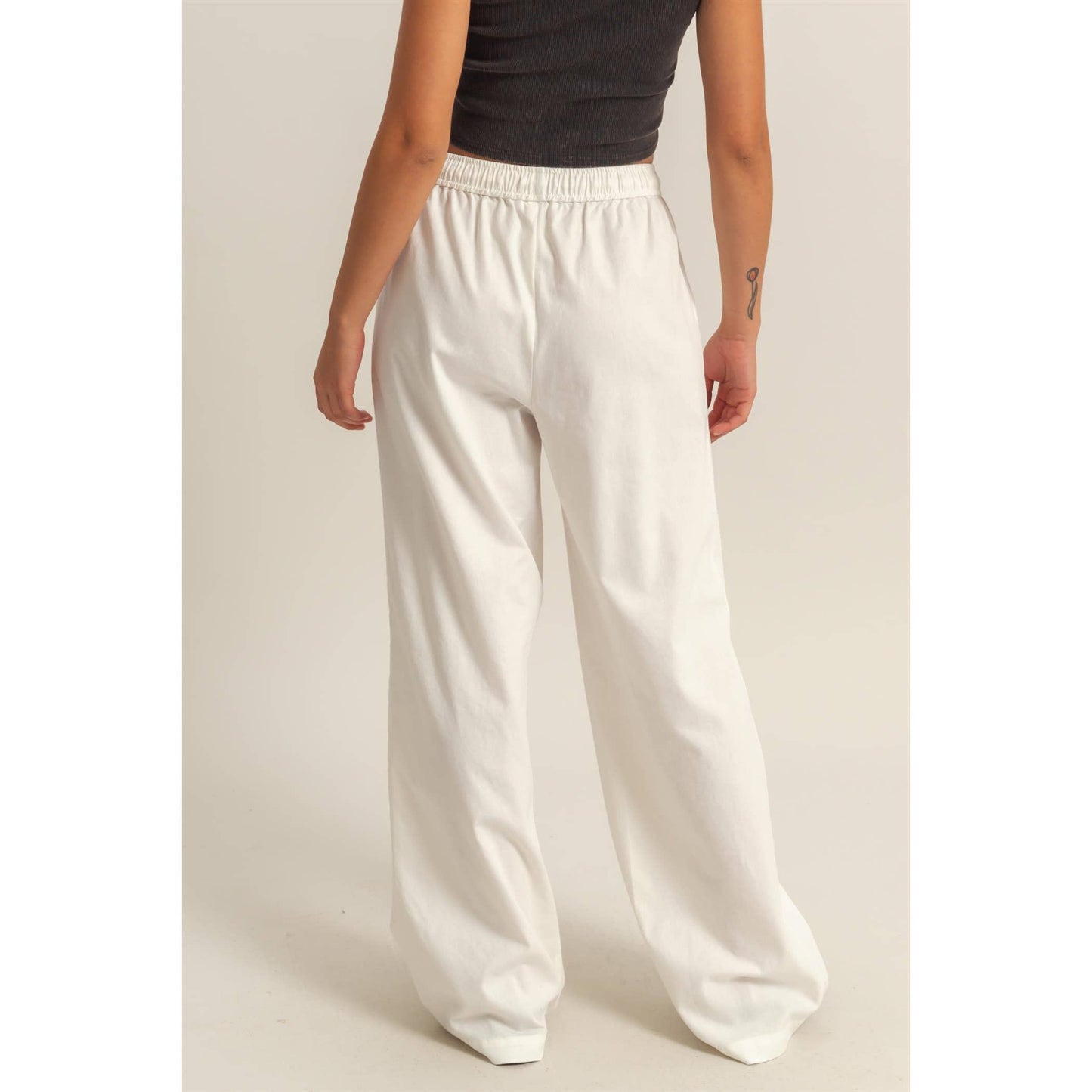 Casual Drawstring Straight Leg Pants