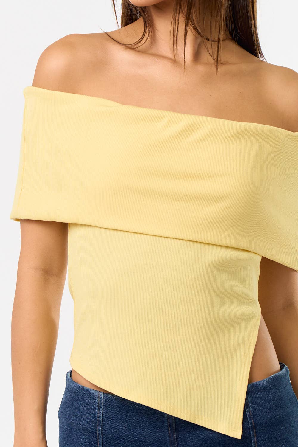 Aly Asymmetrical Off Shoulder Top