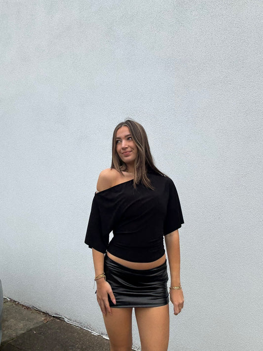 Off The Shoulder Quarter Sleeve Top