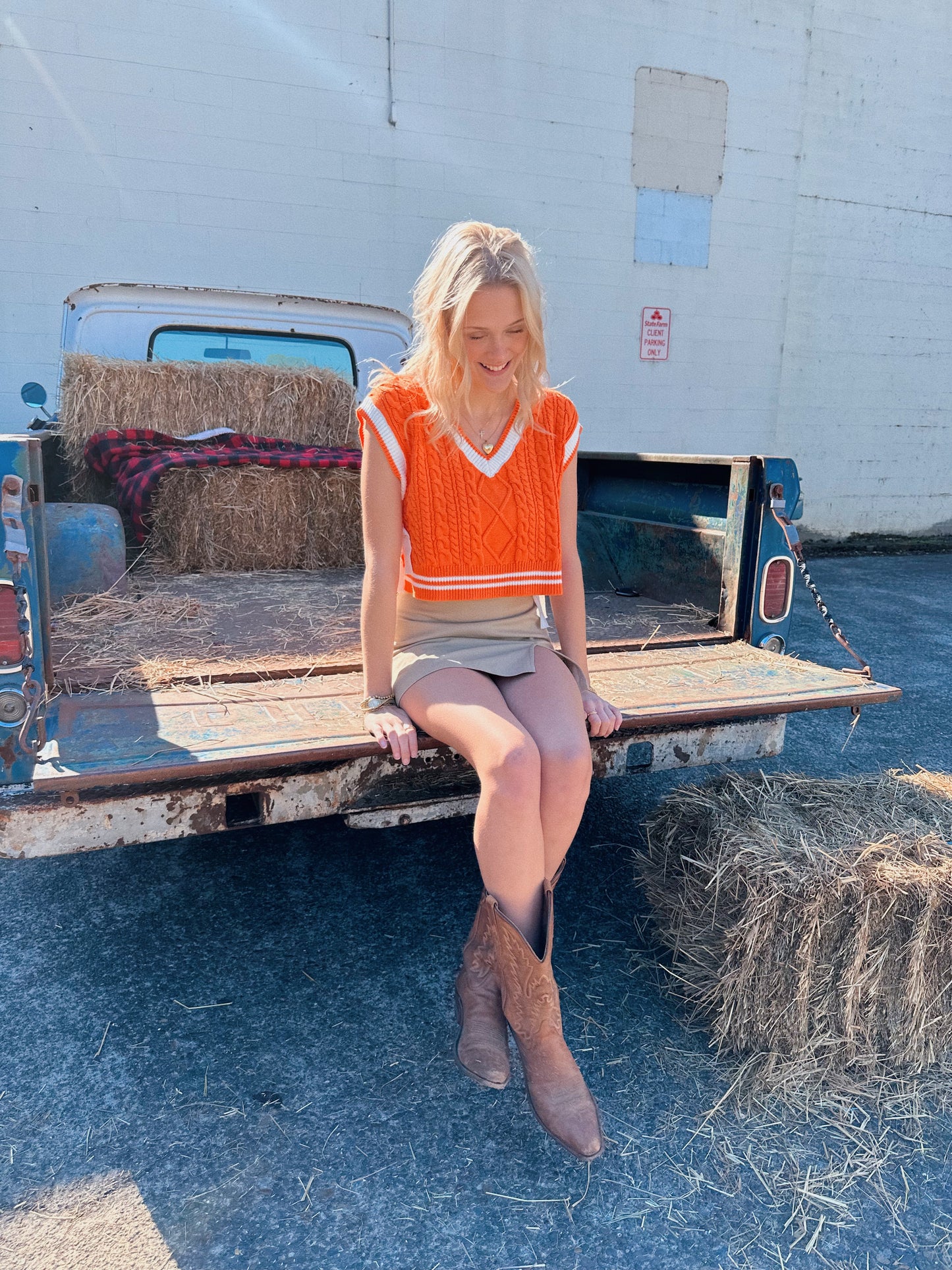 Orange Bow Vest