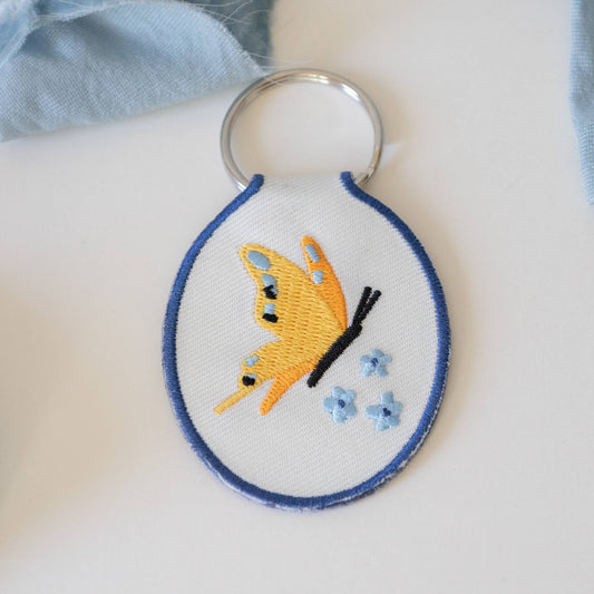 Butterfly Embroidered Keychain | car keys accessory