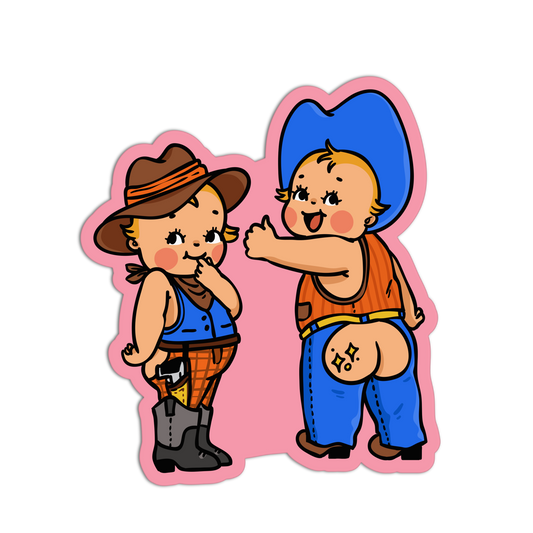 Retro Babies Vinyl Waterproof Stickers