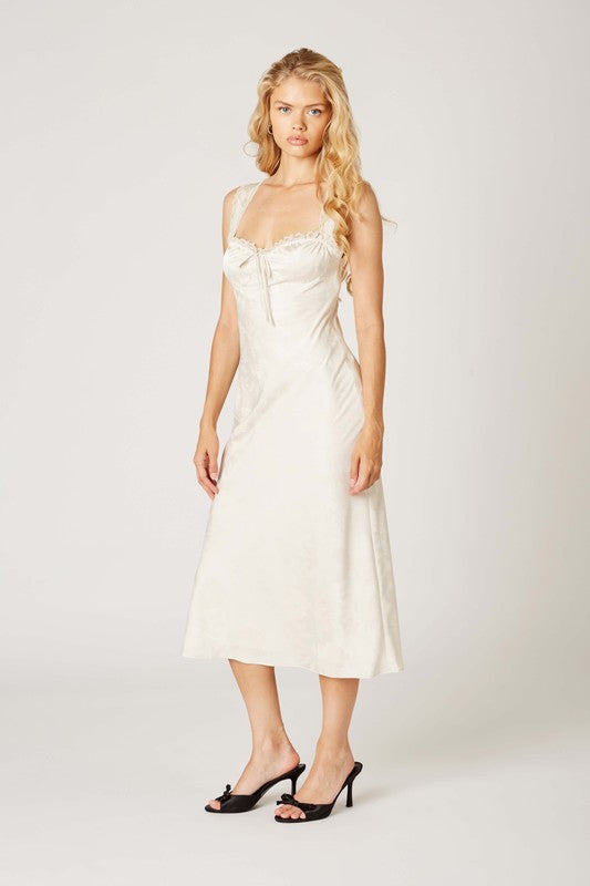 Lucy Satin Midi Dress