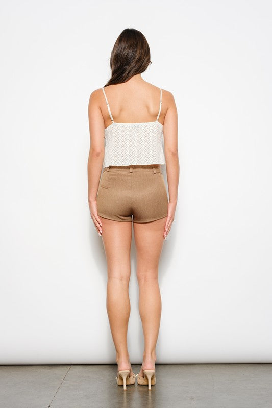 Ivory Lace Trim Cami Top