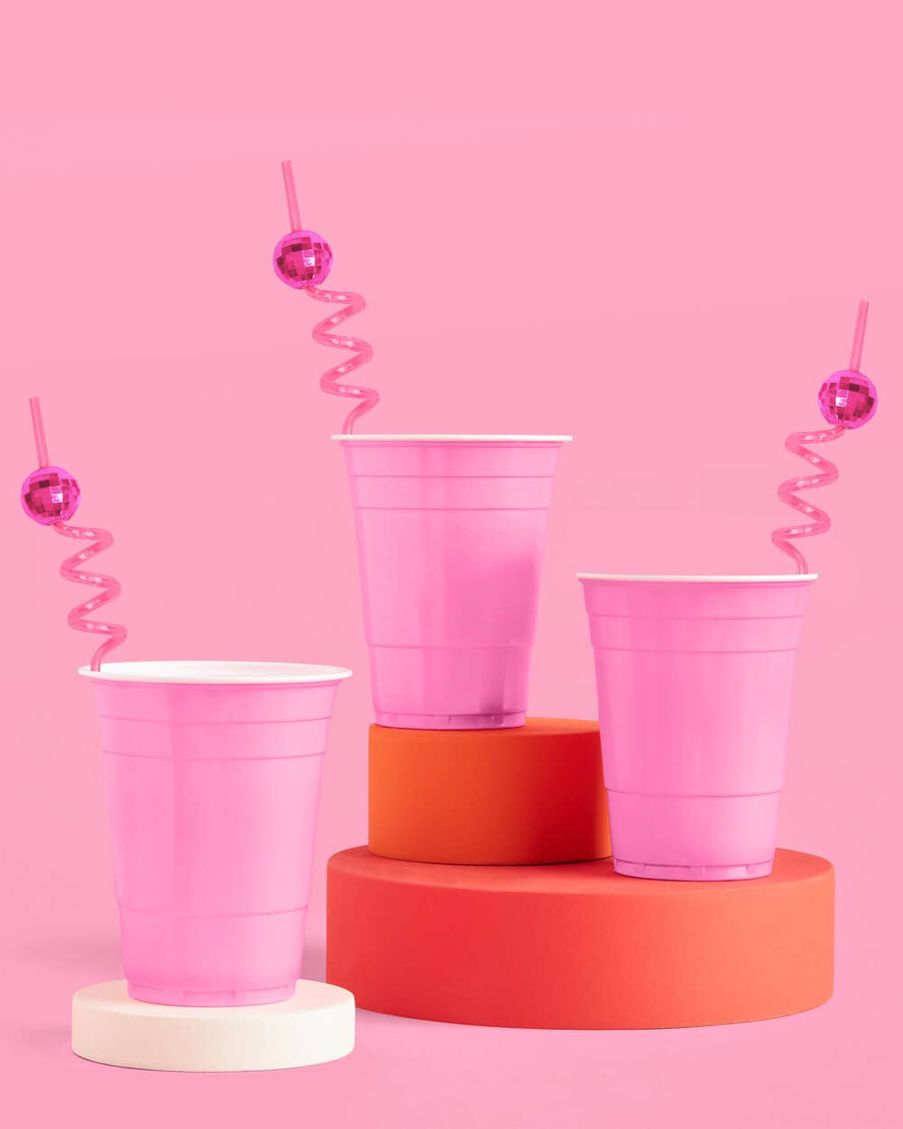 Pink Disco Straws, Groovy Bachelorette, 70s Birthday Party