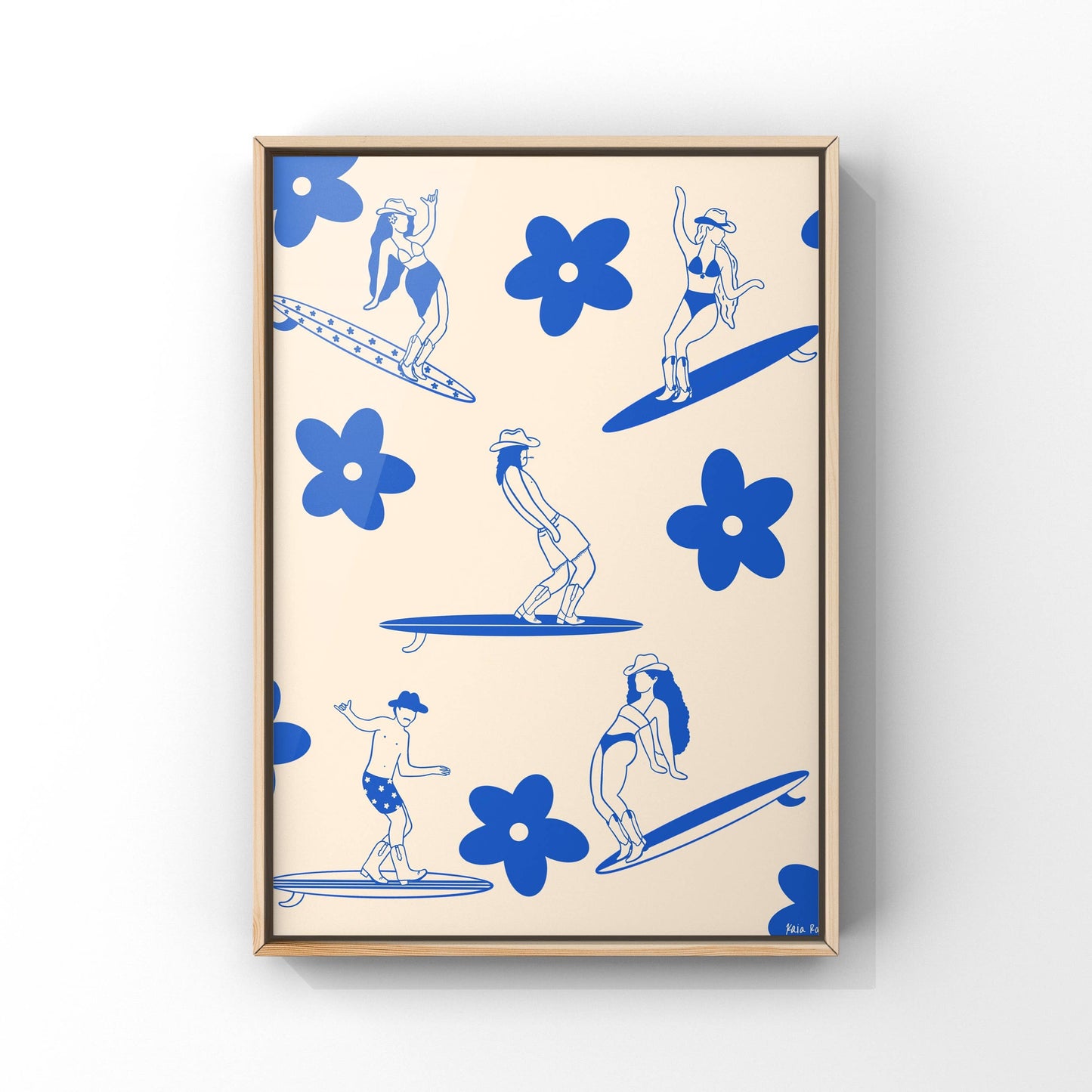 Surf Cowboy Blues Art Print