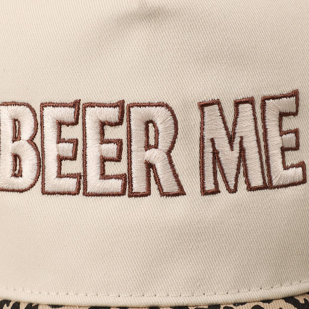 BEER ME Embroidery Camo Trucker Hat