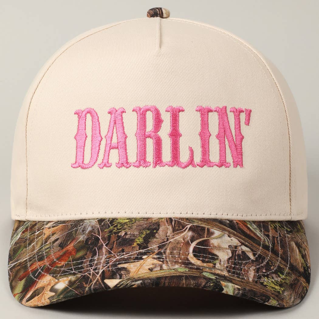 Realtree Camouflage DARLIN' Embroidery Trucker Hat