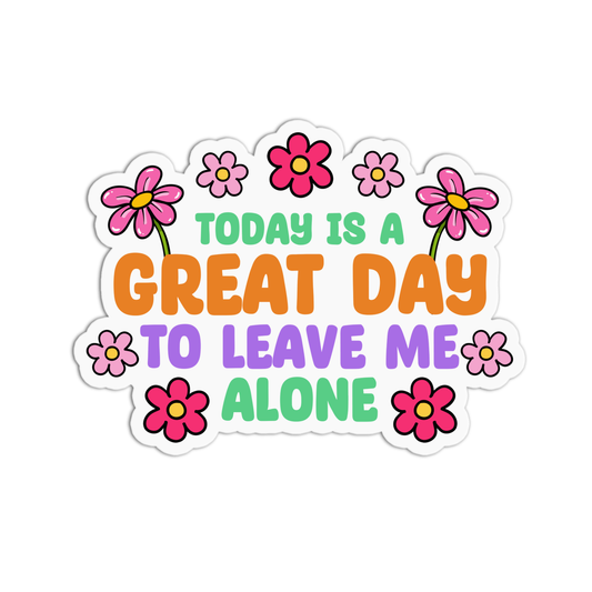 Mental Health Today Is A Great Day Vinyl Textured Stickers