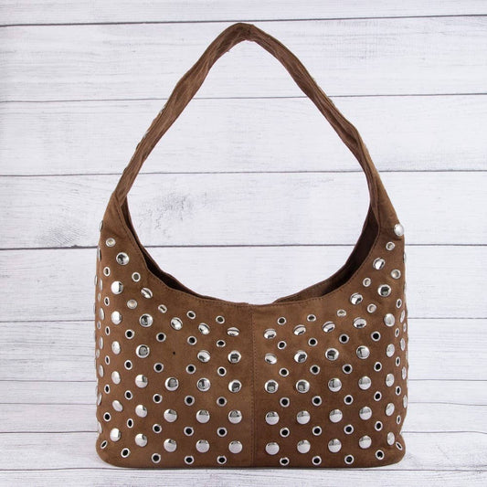 Multi Rivet Studded Shoulder Bag