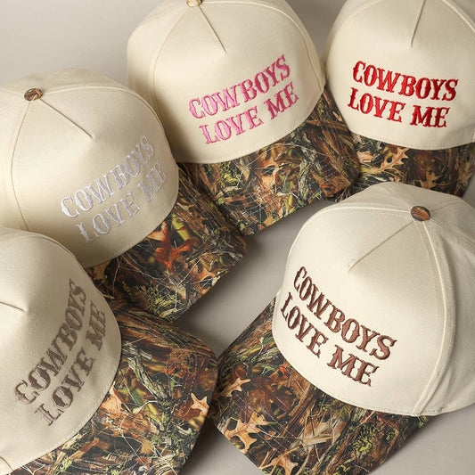 Cowboys Love Me Embroidery Camo Two-Tone Cap