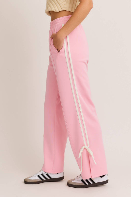 Pink Bow Track Pants