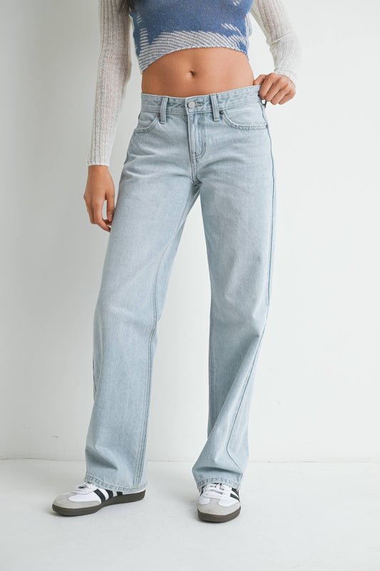 Low Rise Relaxed Straight Denim