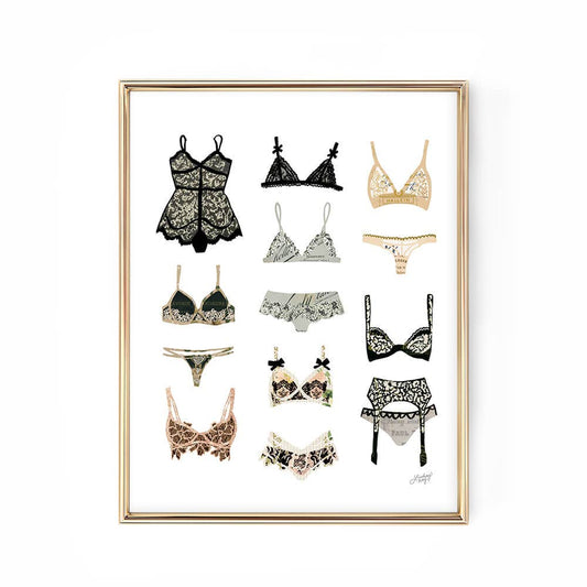 Lingerie Collage - Art Print