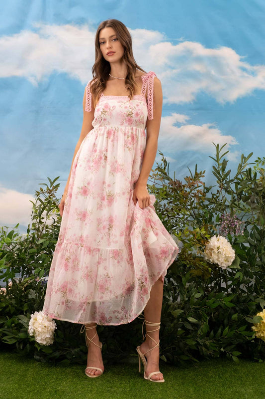 Floral Strap Maxi Dress