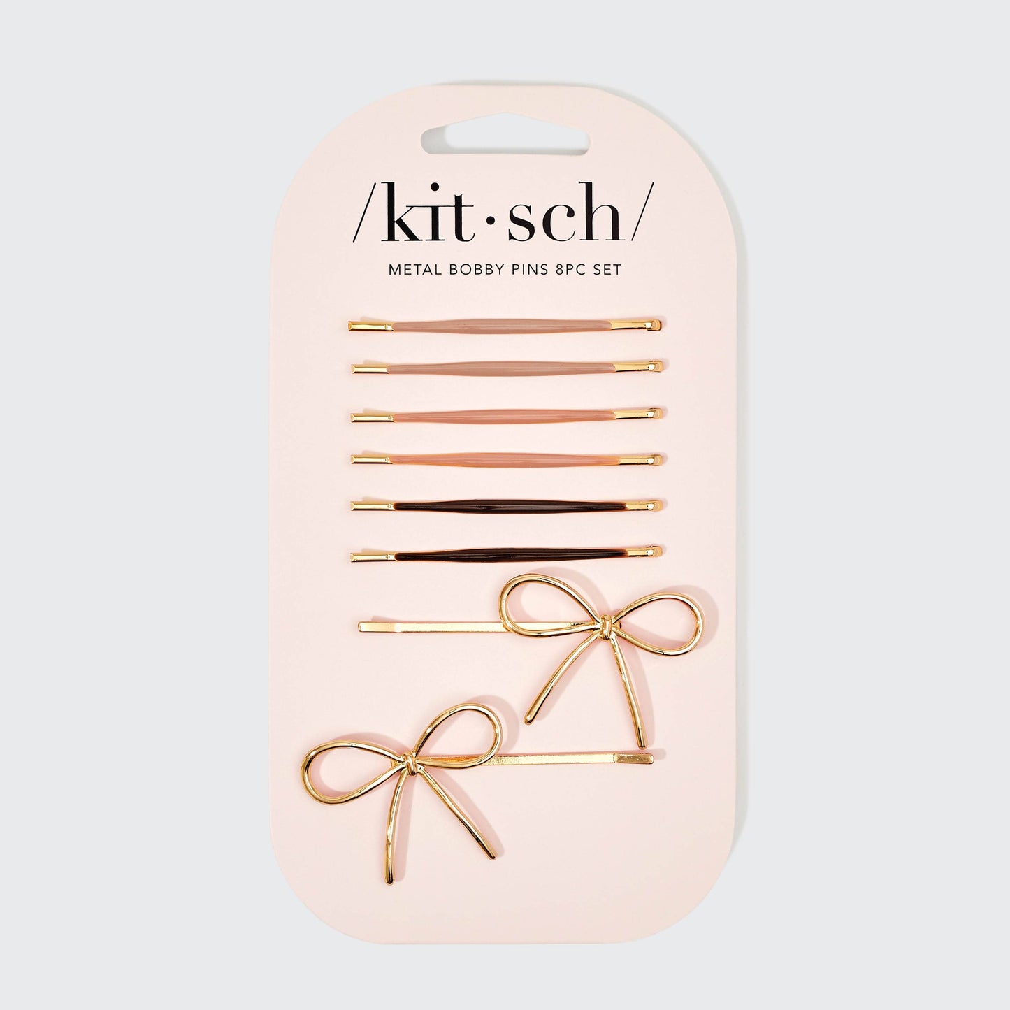Metal Enamel Cloud & Bow Bobby Pins 8pc Set