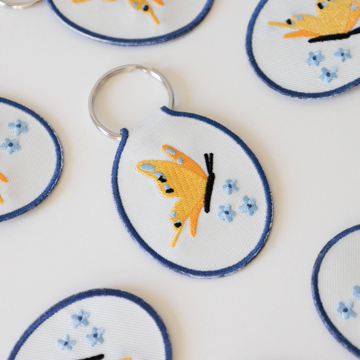 Butterfly Embroidered Keychain | car keys accessory