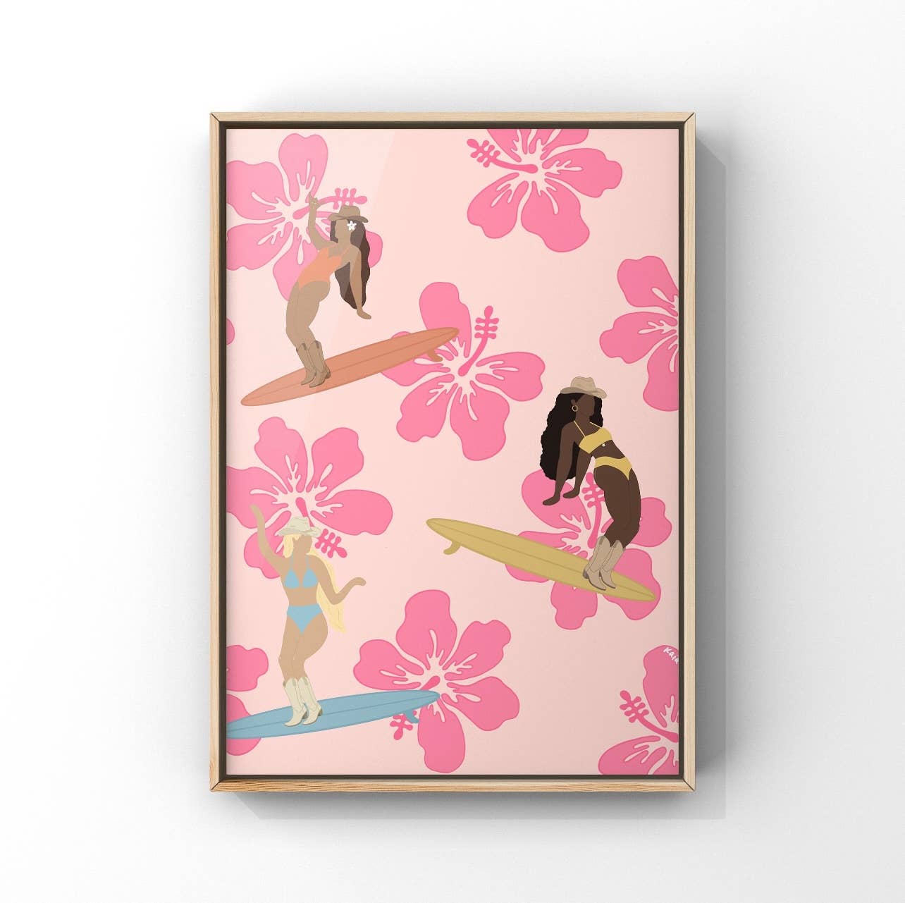 Surf Sistas Art Print