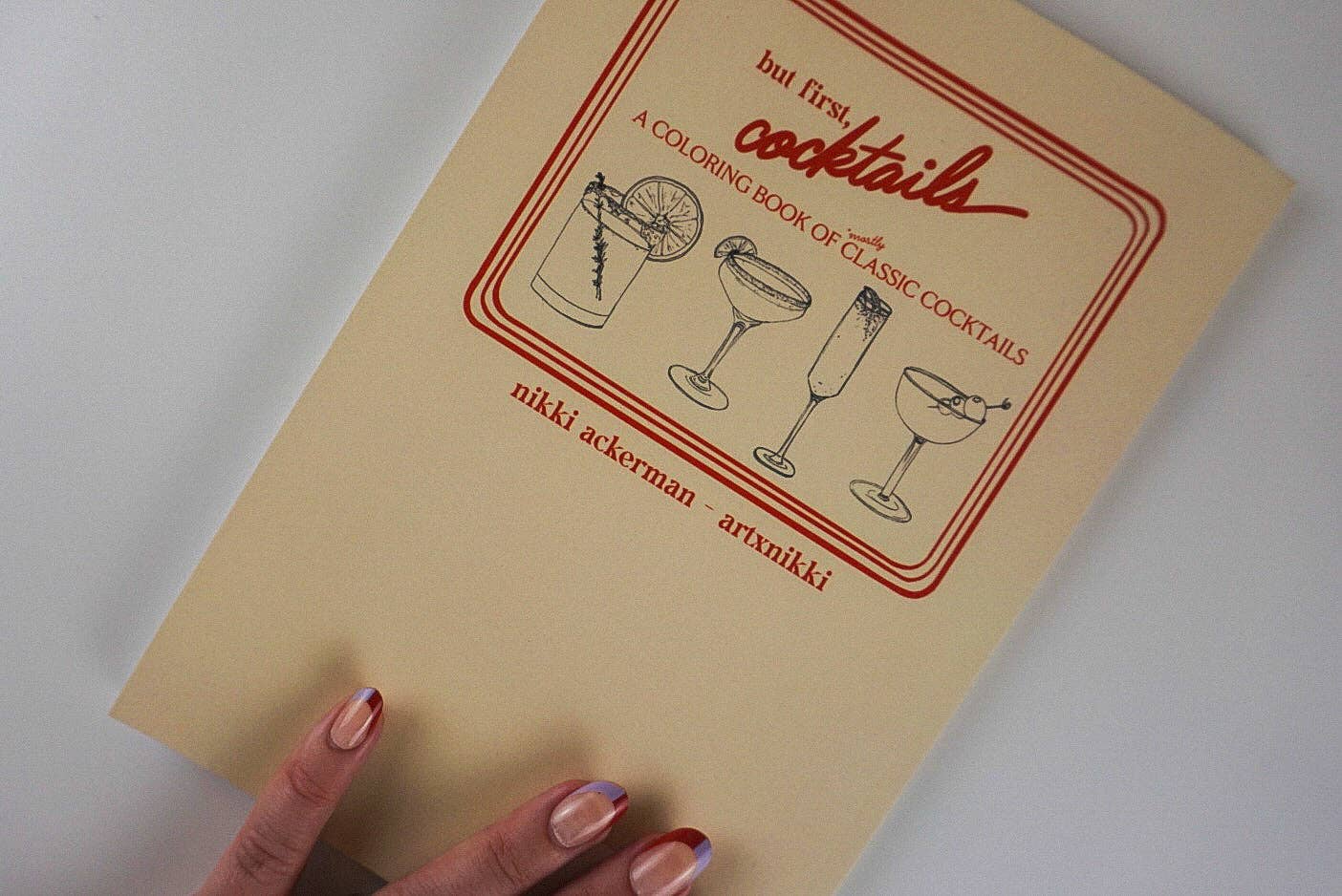 But first, cocktails: A Coloring Book of Classic Cocktails