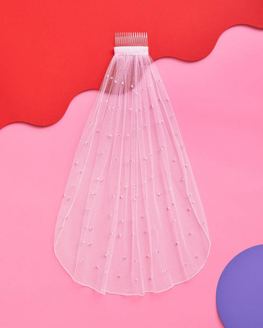 Pearl Bridal Veil, Bachelorette Party Accessory