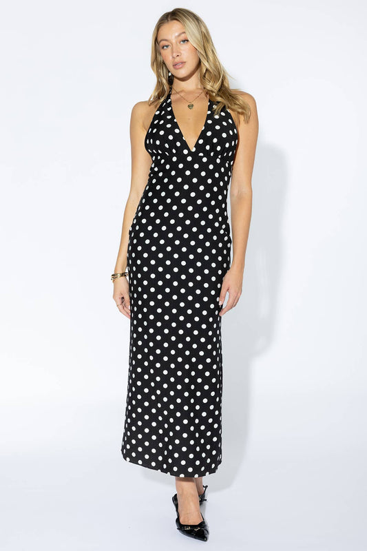 Polka Dot Halter Dress