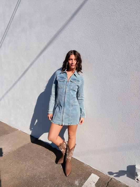 Denim Dress Long