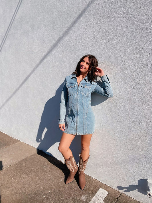 Denim Dress Long