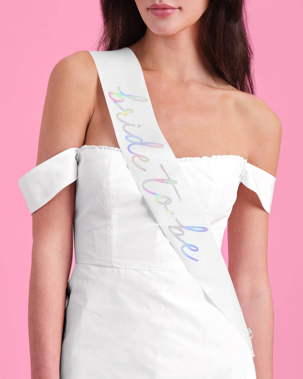 Silver Bride To Be Sash