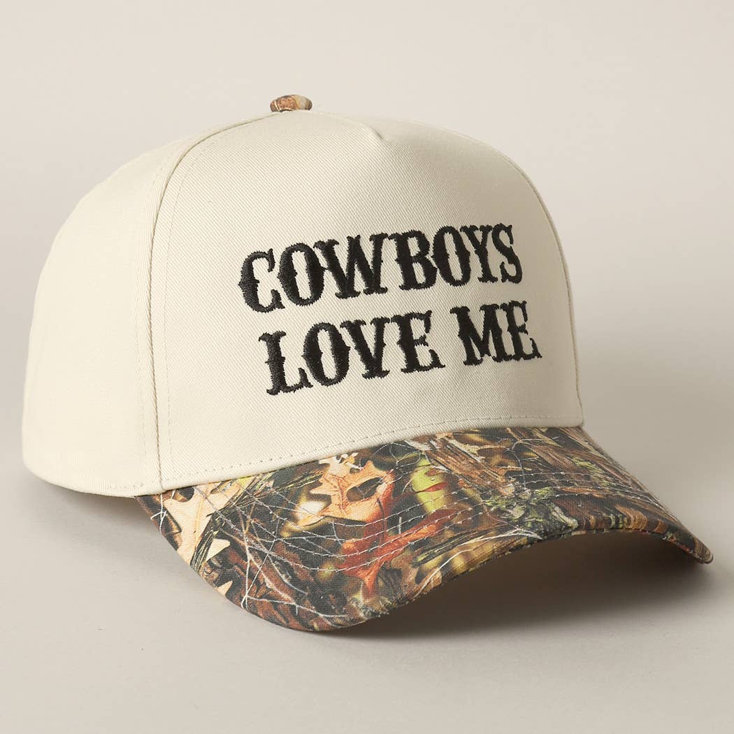Cowboys Love Me Embroidery Camo Two-Tone Cap