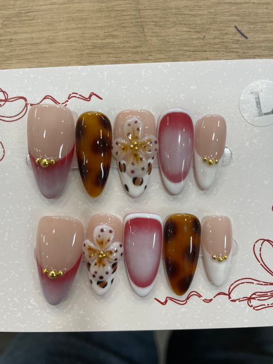 Leopard Glam Press On Nails