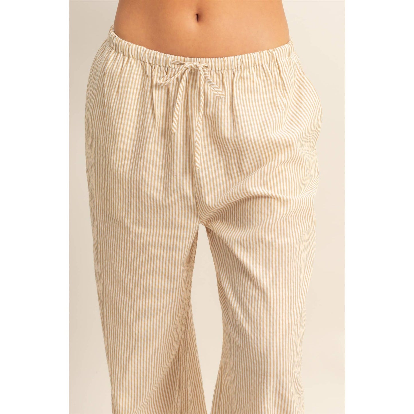 Casual Striped Wide Leg Pants